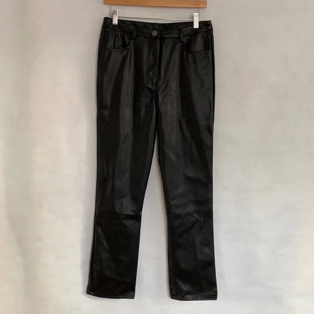 Black Faux Leather Pants